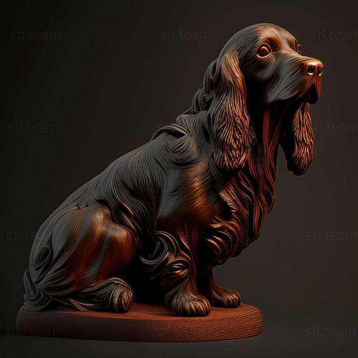 3D модель Собака польовий спаніель (STL)